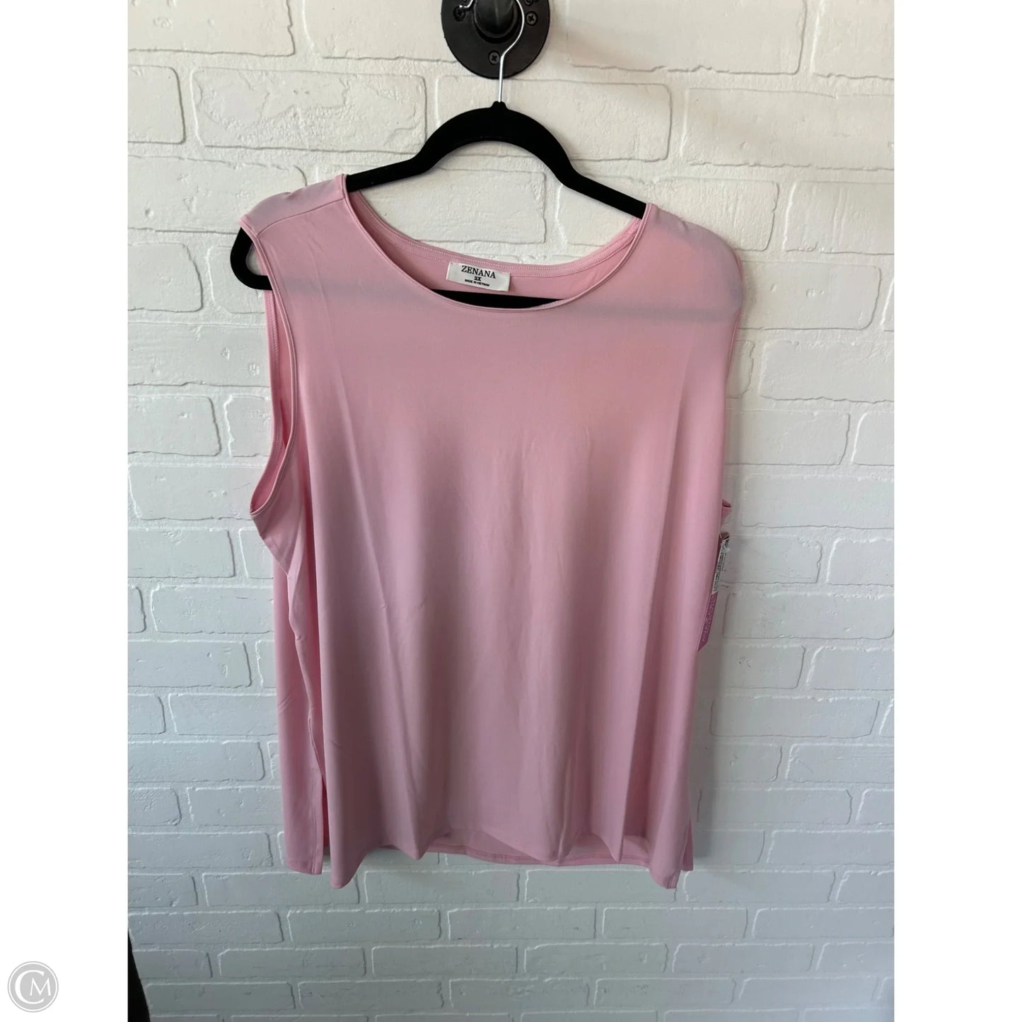 Top Sleeveless Basic By Zenana Outfitters In Pink, Size: 2x
