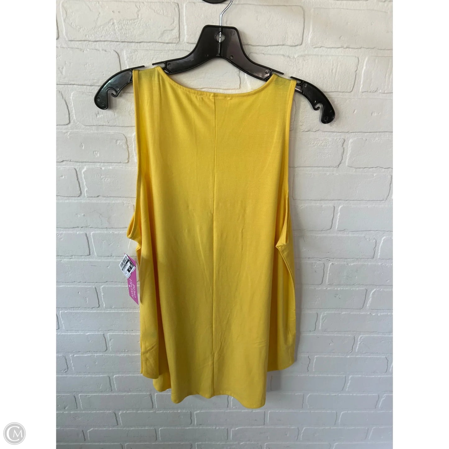Top Sleeveless Basic By Zenana Outfitters In Yellow, Size: 1x