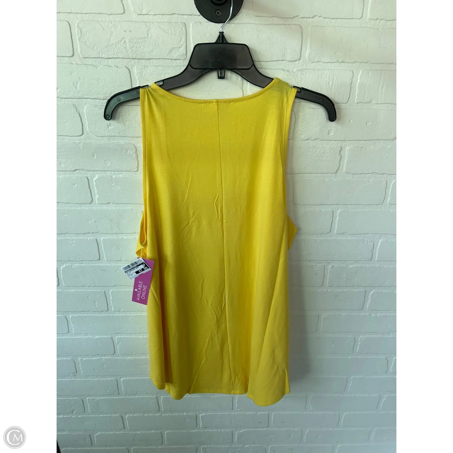 Top Sleeveless Basic By Zenana Outfitters In Yellow, Size: 1x