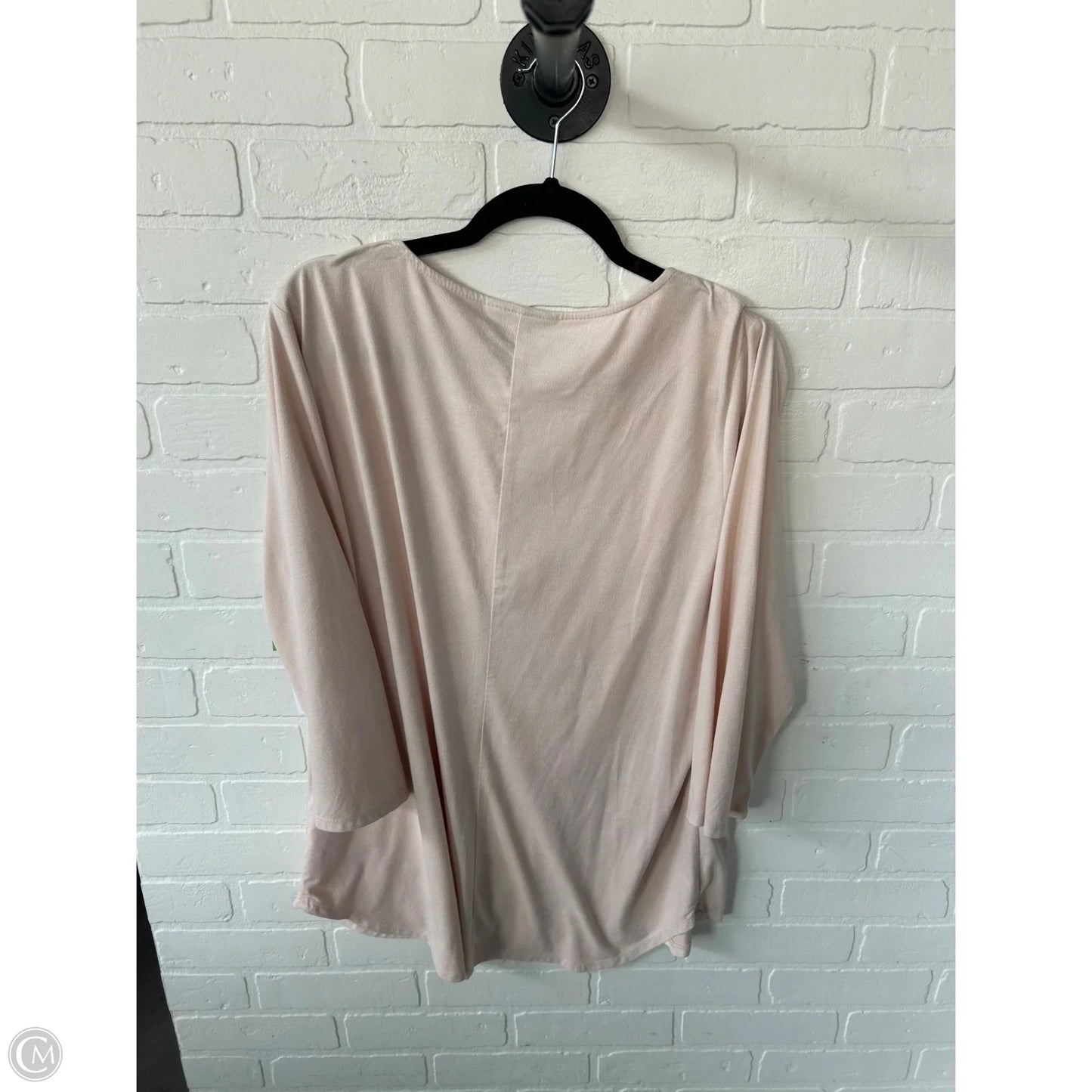 Top 3/4 Sleeve By Style And Company In Pink & Silver, Size: Xl
