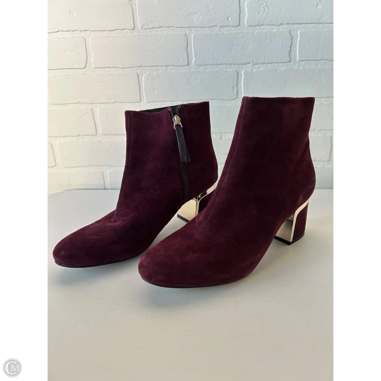 Boots Ankle Heels By Dkny In Red, Size: 9