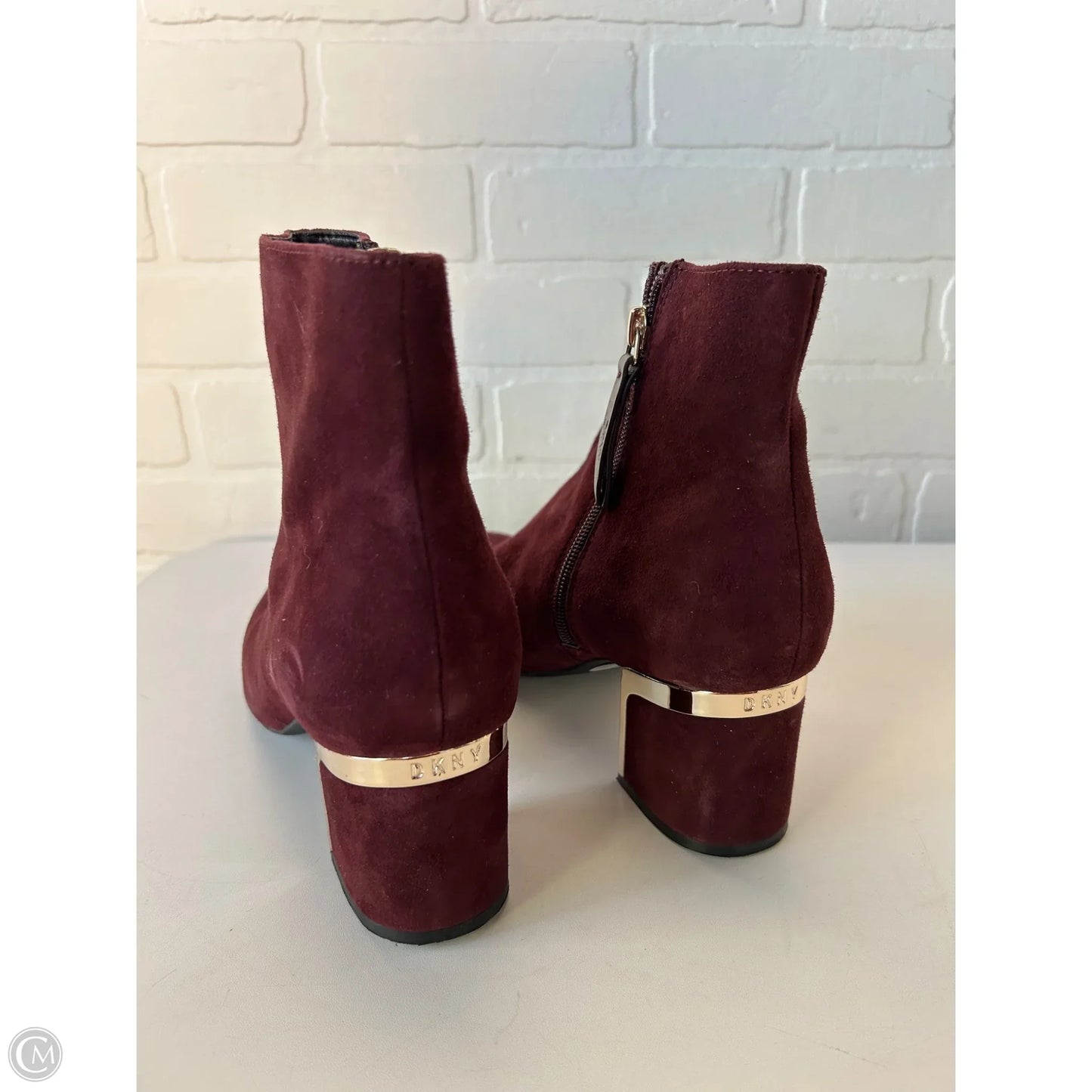 Boots Ankle Heels By Dkny In Red, Size: 9