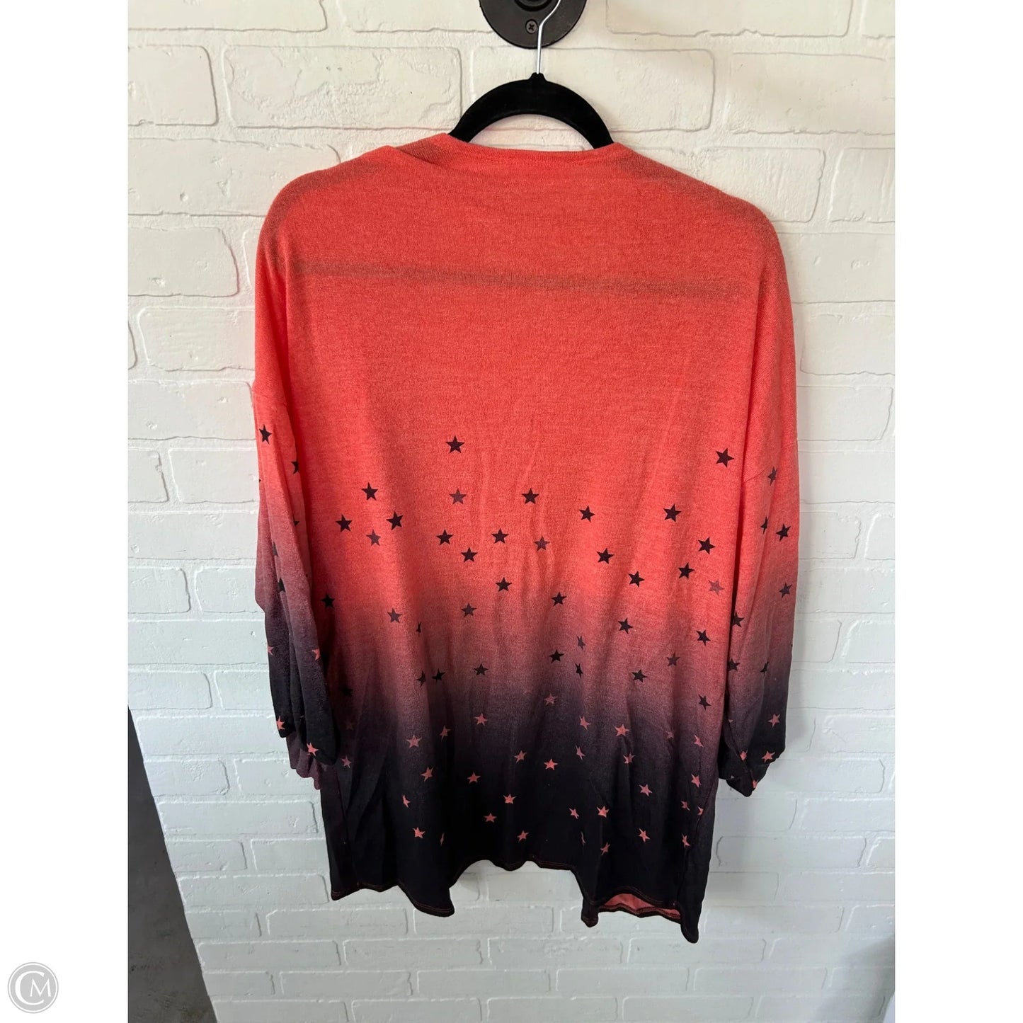 Cardigan By Clothes Mentor In Black & Orange, Size: M