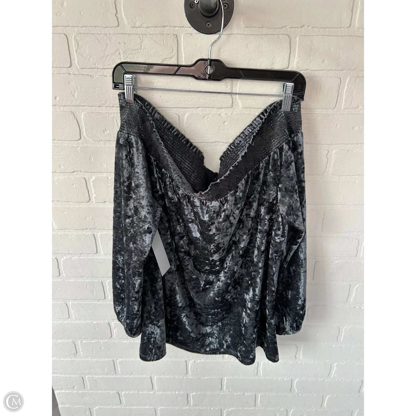 Top Long Sleeve By Lucky Brand In Blue & Grey, Size: L