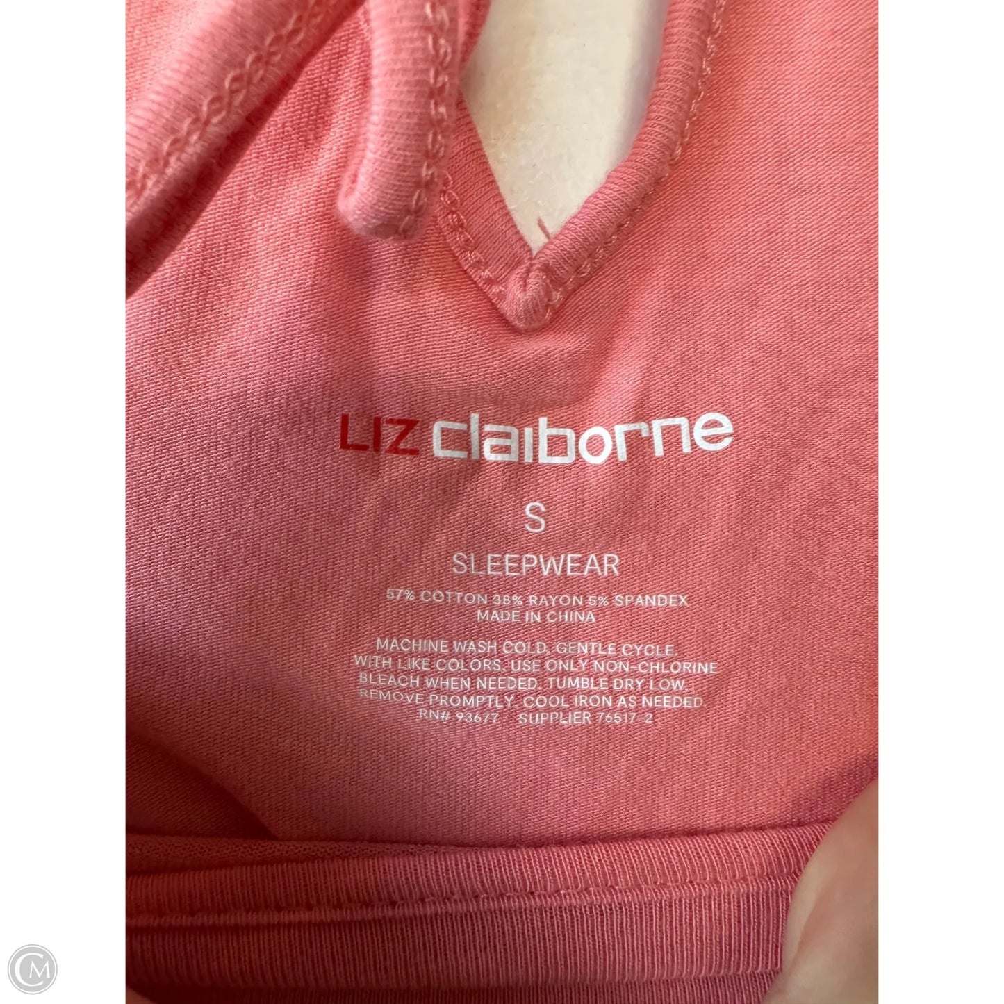 Pajamas 2pc By Liz Claiborne In Peach, Size: S