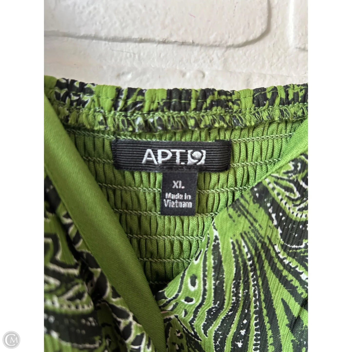 Dress Casual Midi By Apt 9 In Black & Green, Size: Xl