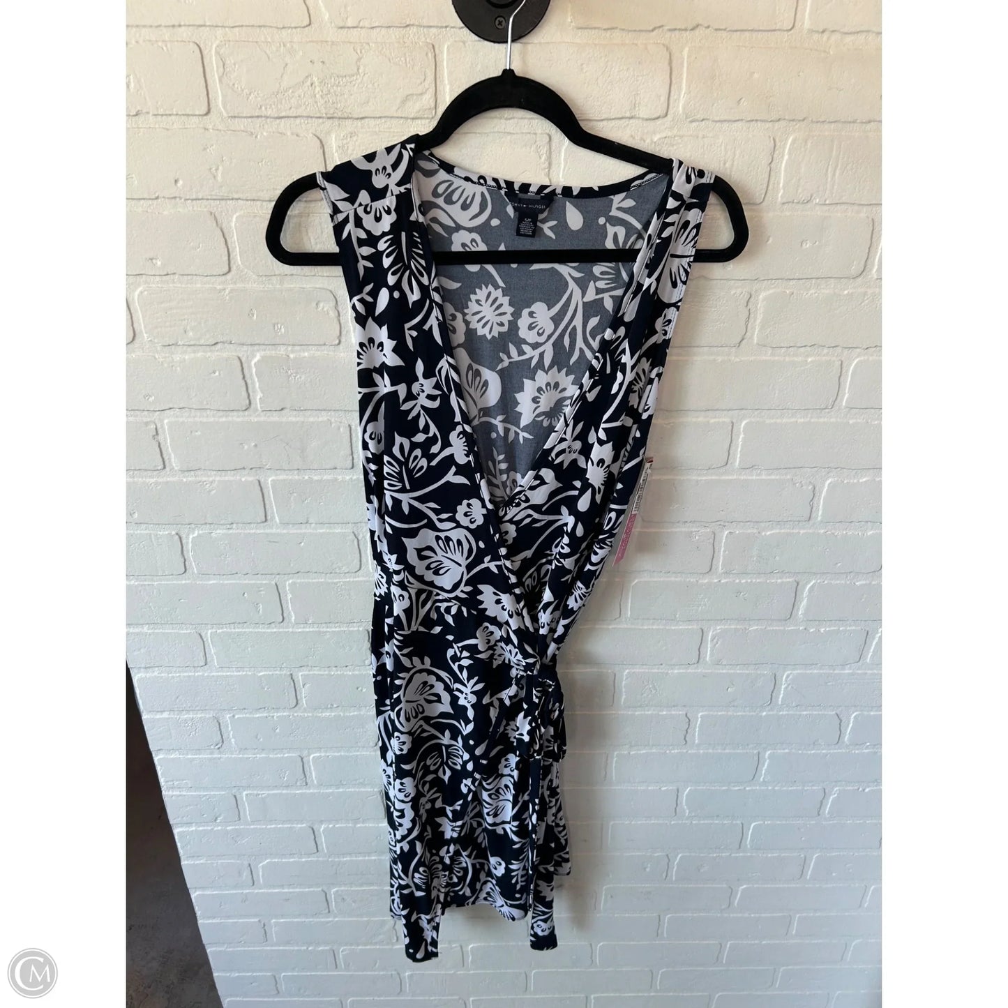 Dress Work By Tommy Hilfiger In Blue & White, Size: S