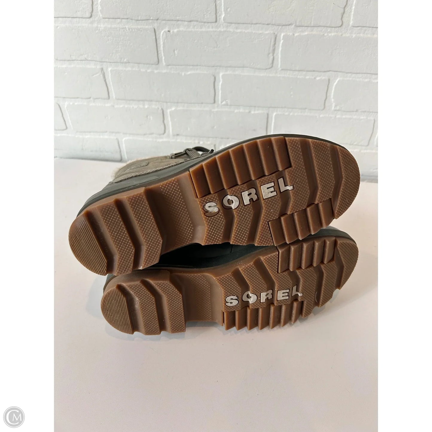 Boots Snow By Sorel In Green & Grey, Size: 12