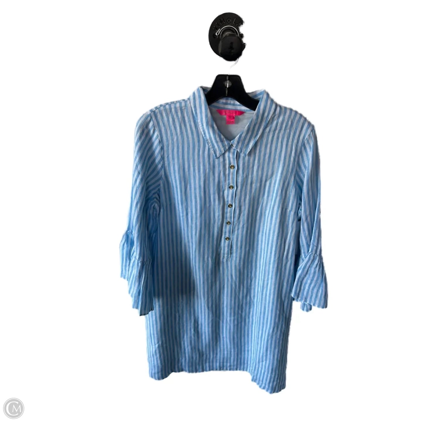 Dress Designer By Lilly Pulitzer In Blue & White, Size: L