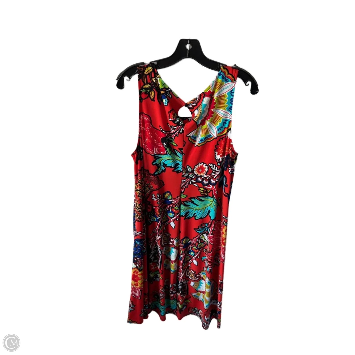 Dress Work By Joan Vass In Orange & White, Size: Xl