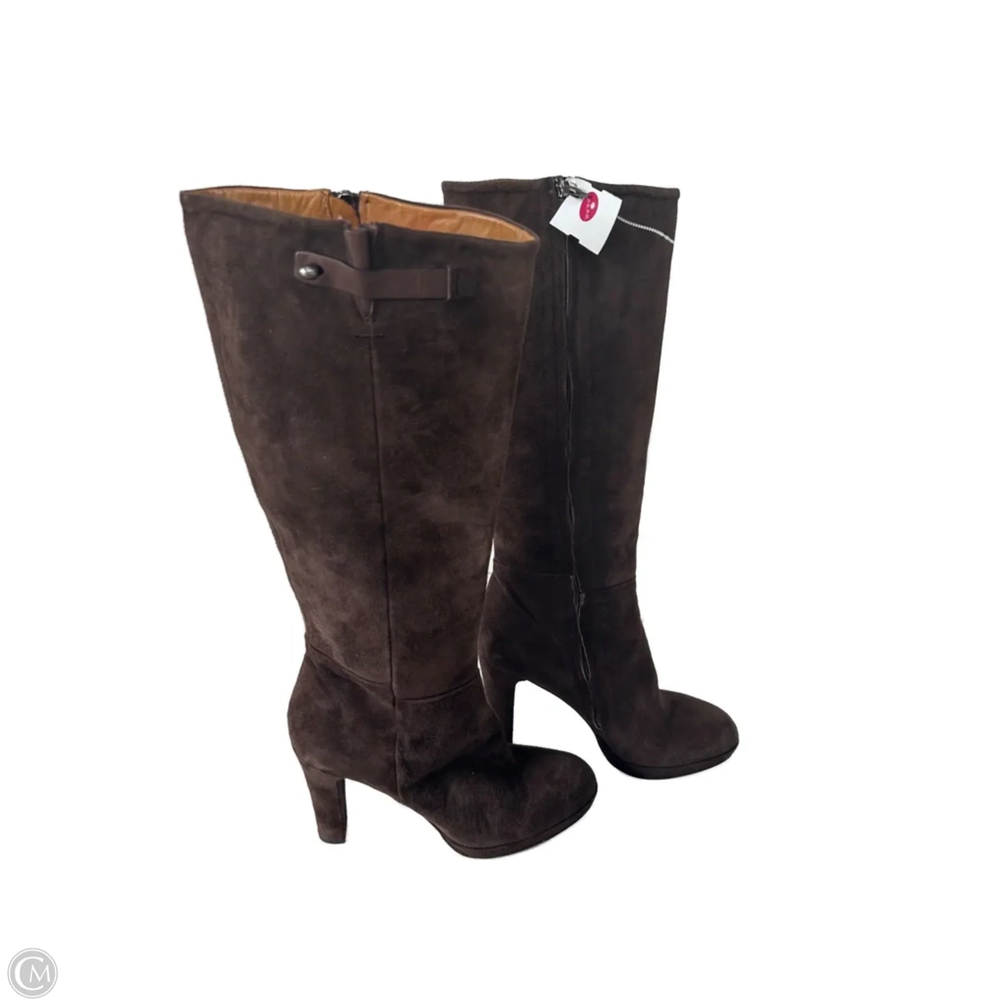 Boots Knee Heels By Cmc In Brown, Size: 10