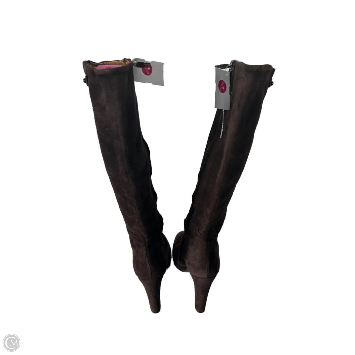 Boots Knee Heels By Cmc In Brown, Size: 10