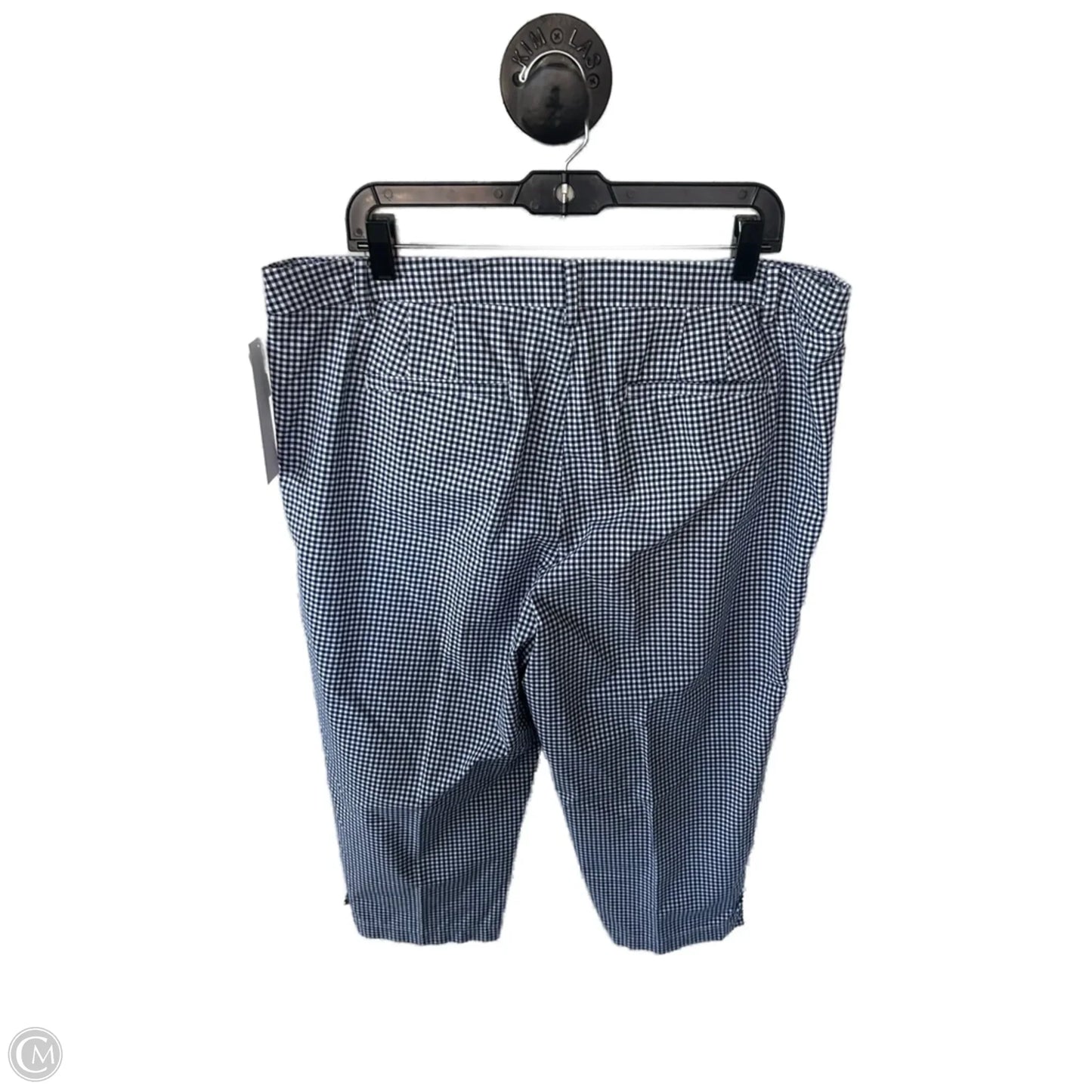 Pants Cropped By Talbots In Blue & White, Size: 16