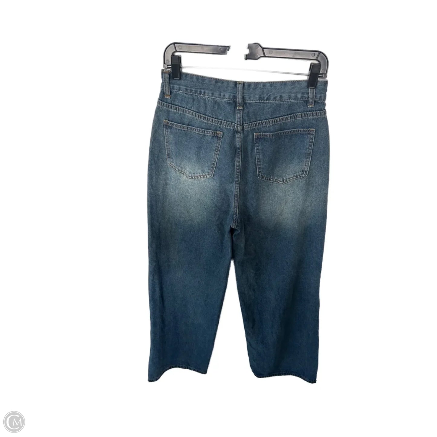 Jeans Wide Leg By Shein In Blue Denim, Size: 10