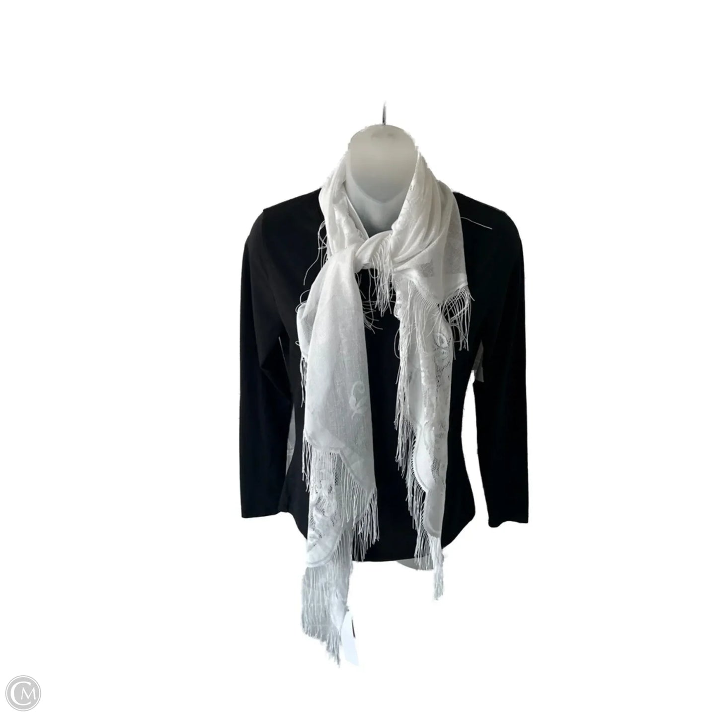 Shawl By Clothes Mentor In White, Size: Osfm