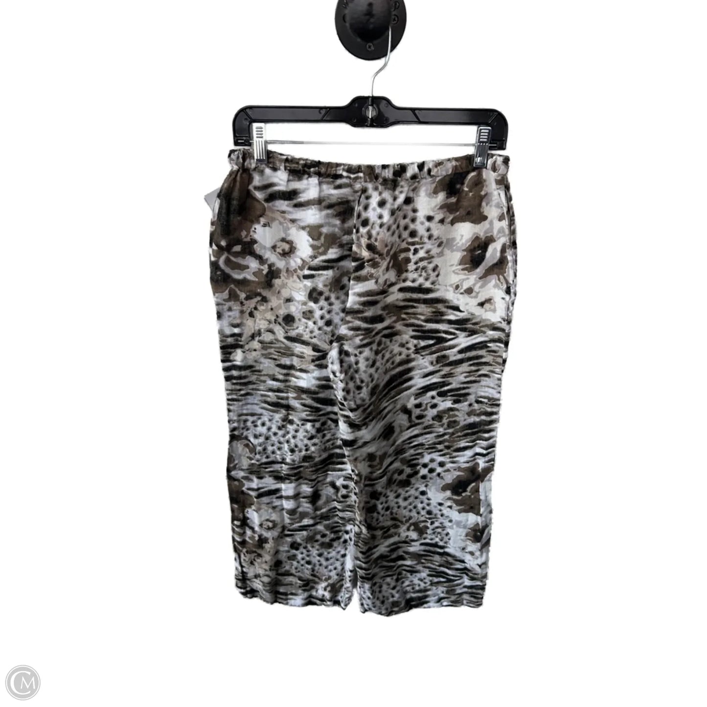 Pants Cropped By Chicos In Brown & White, Size: 6