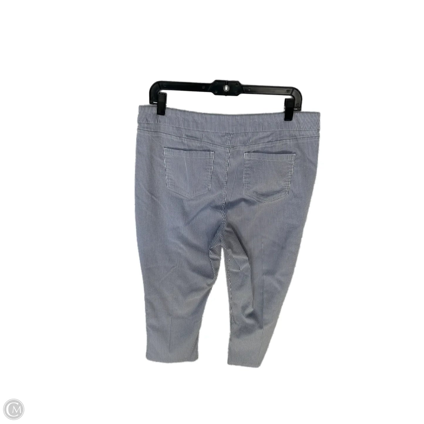 Pants Cropped By Mario Serrani In Blue & White, Size: 16