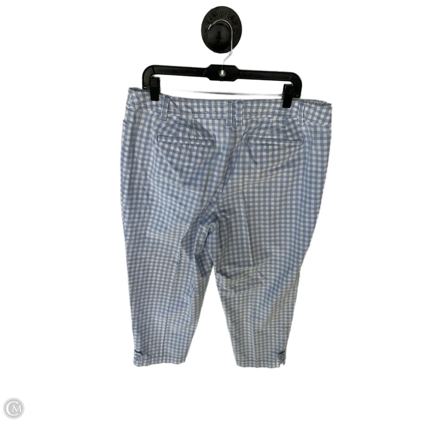 Pants Cropped By Talbots In Blue & White, Size: 16