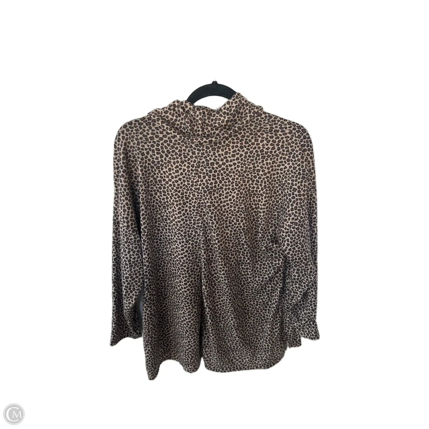 Top Long Sleeve By Green Envelope In Animal Print, Size: 1x