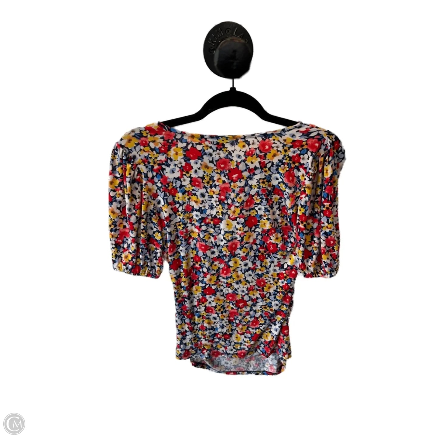 Top Short Sleeve By Ann Taylor In Blue & Red & White, Size: Xs