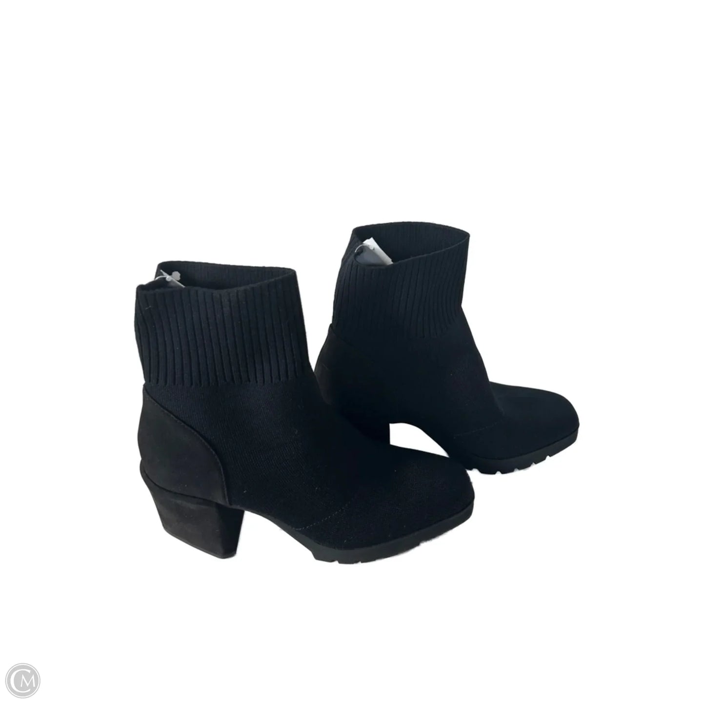 Boots Ankle Heels By Eileen Fisher In Black & Blue, Size: 10