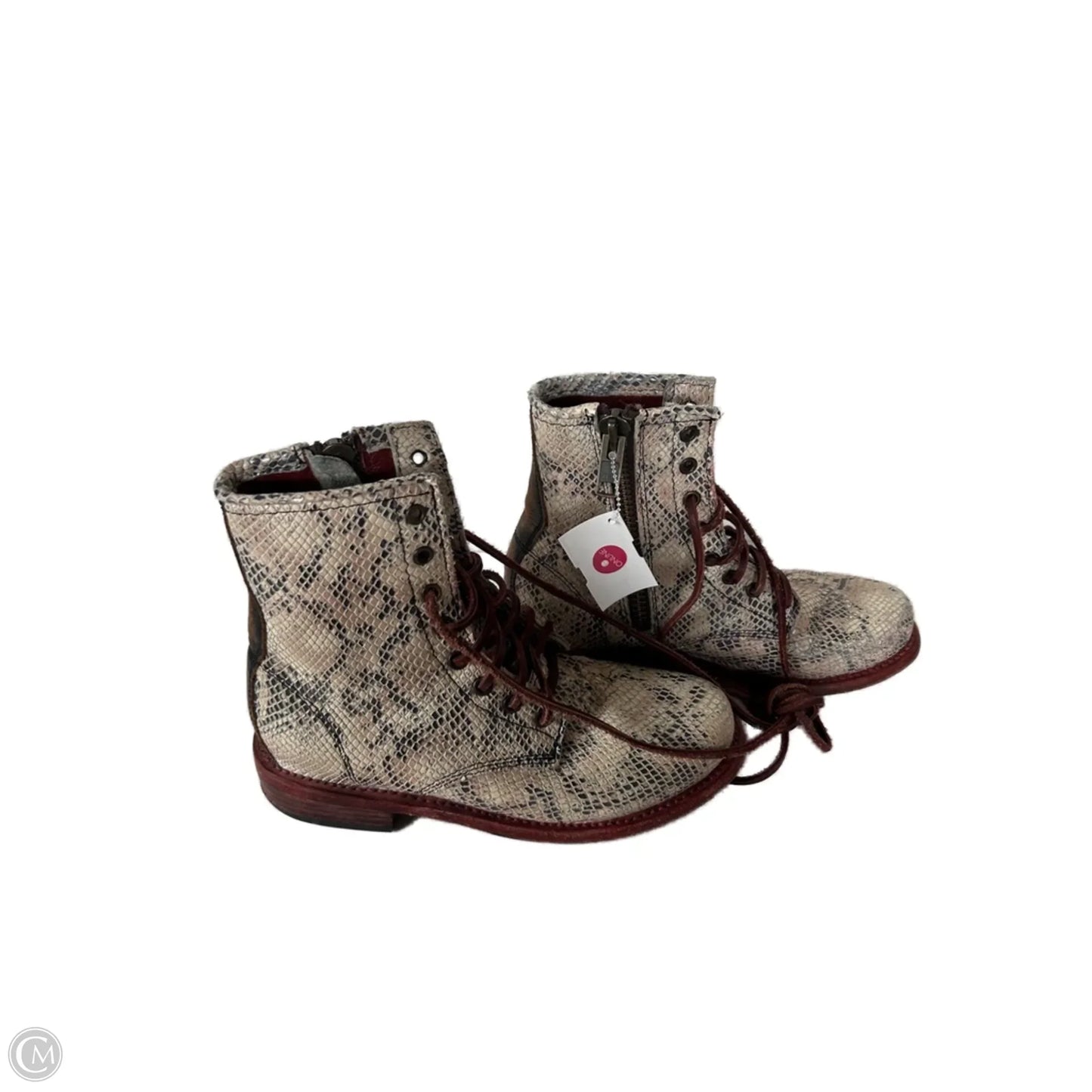 Boots Mid-calf Flats By Free People In Snakeskin Print, Size: 8