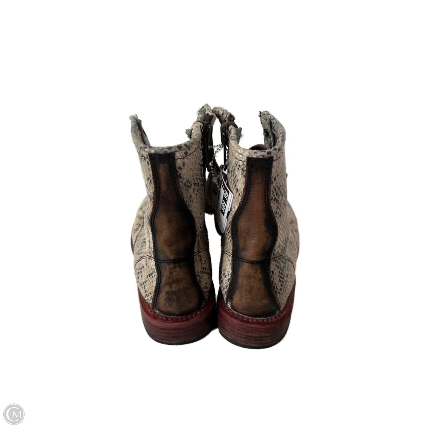 Boots Mid-calf Flats By Free People In Snakeskin Print, Size: 8