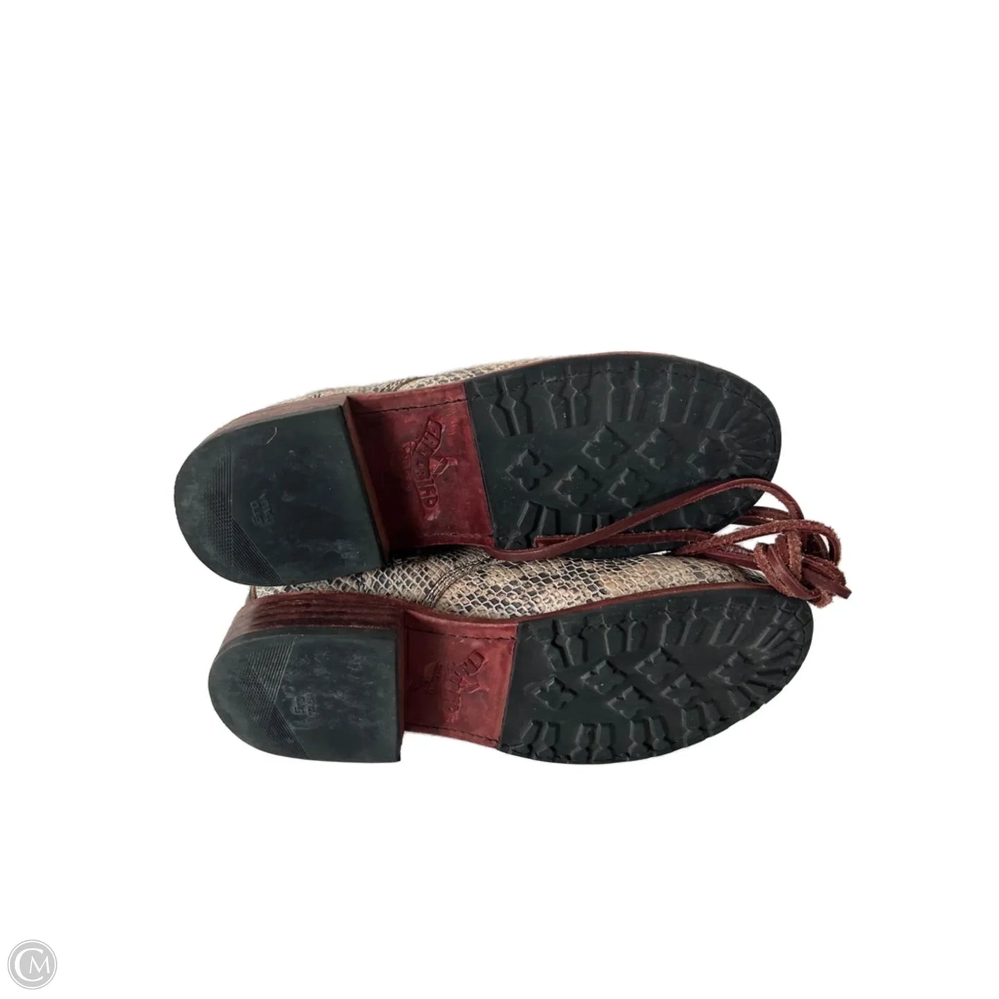 Boots Mid-calf Flats By Free People In Snakeskin Print, Size: 8