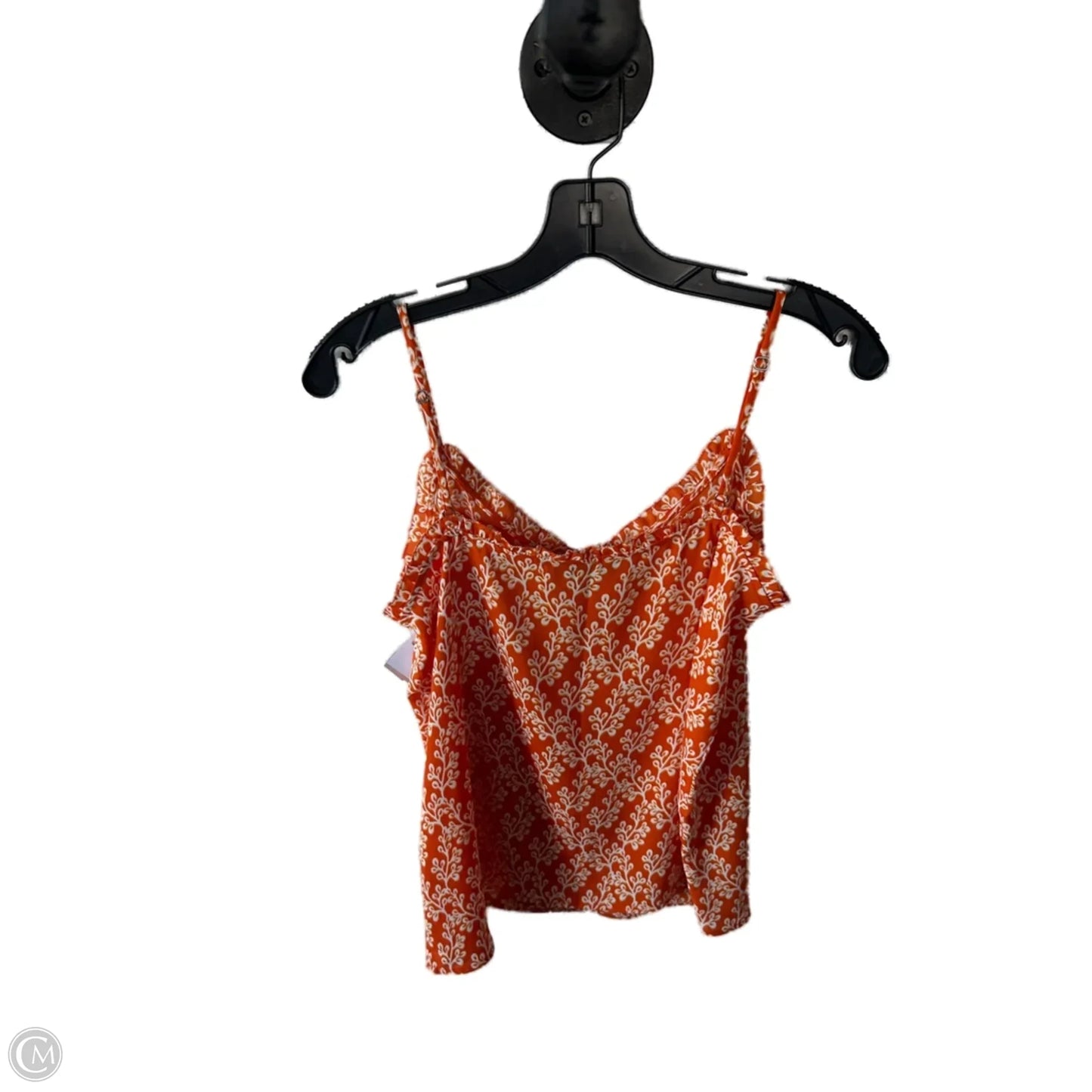 Top Sleeveless By Loft In Orange & White, Size: Xs