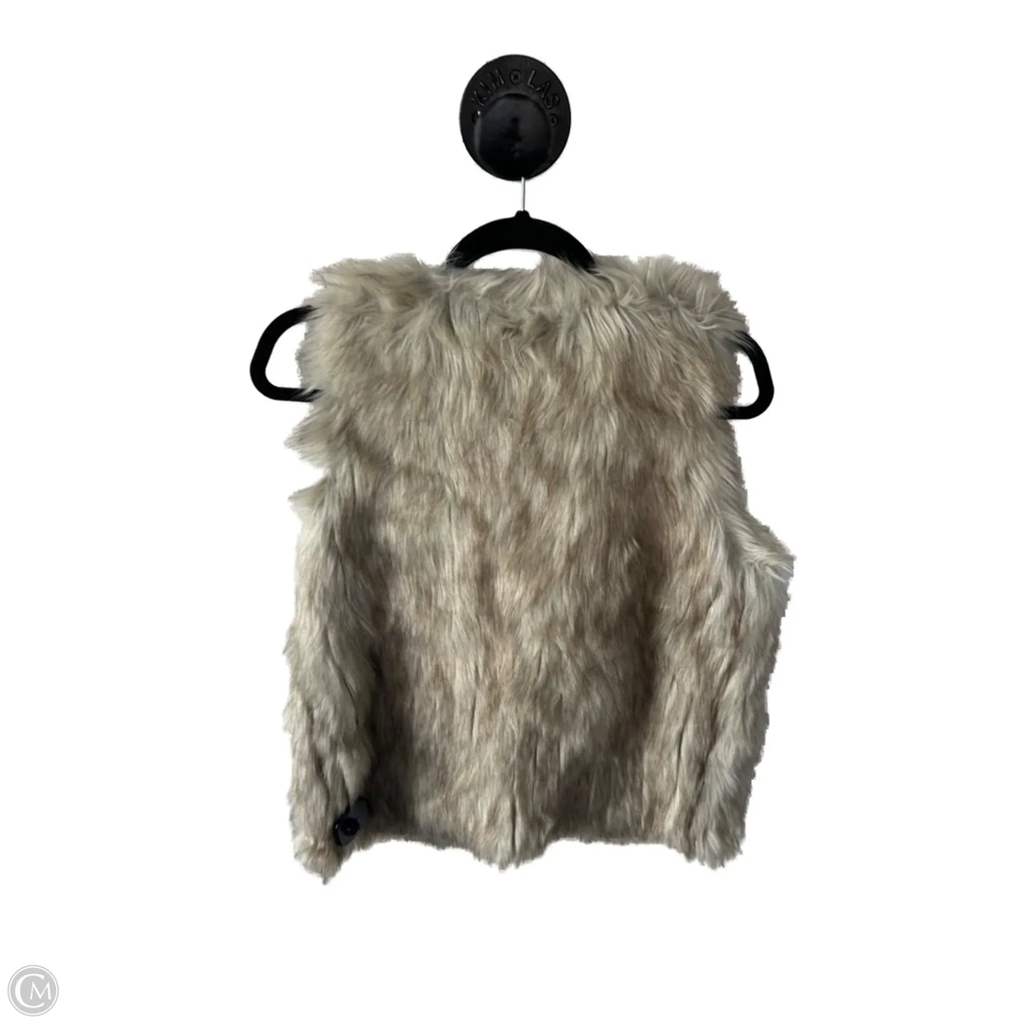 Vest Faux Fur & Sherpa By Top Shop In Cream & Tan, Size: S