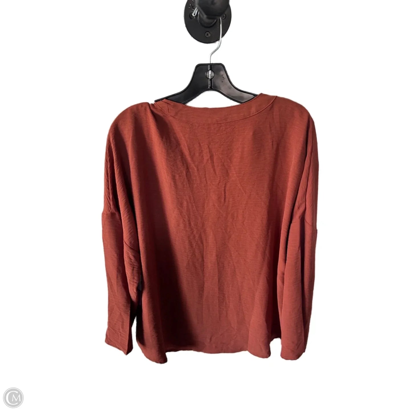 Top Long Sleeve By Shein In Orange, Size: Xxl