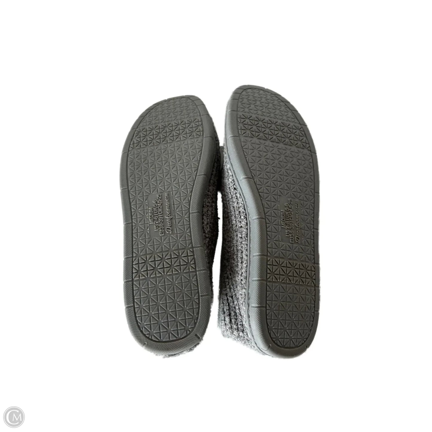 Slippers By Clothes Mentor In Grey, Size: 7.5