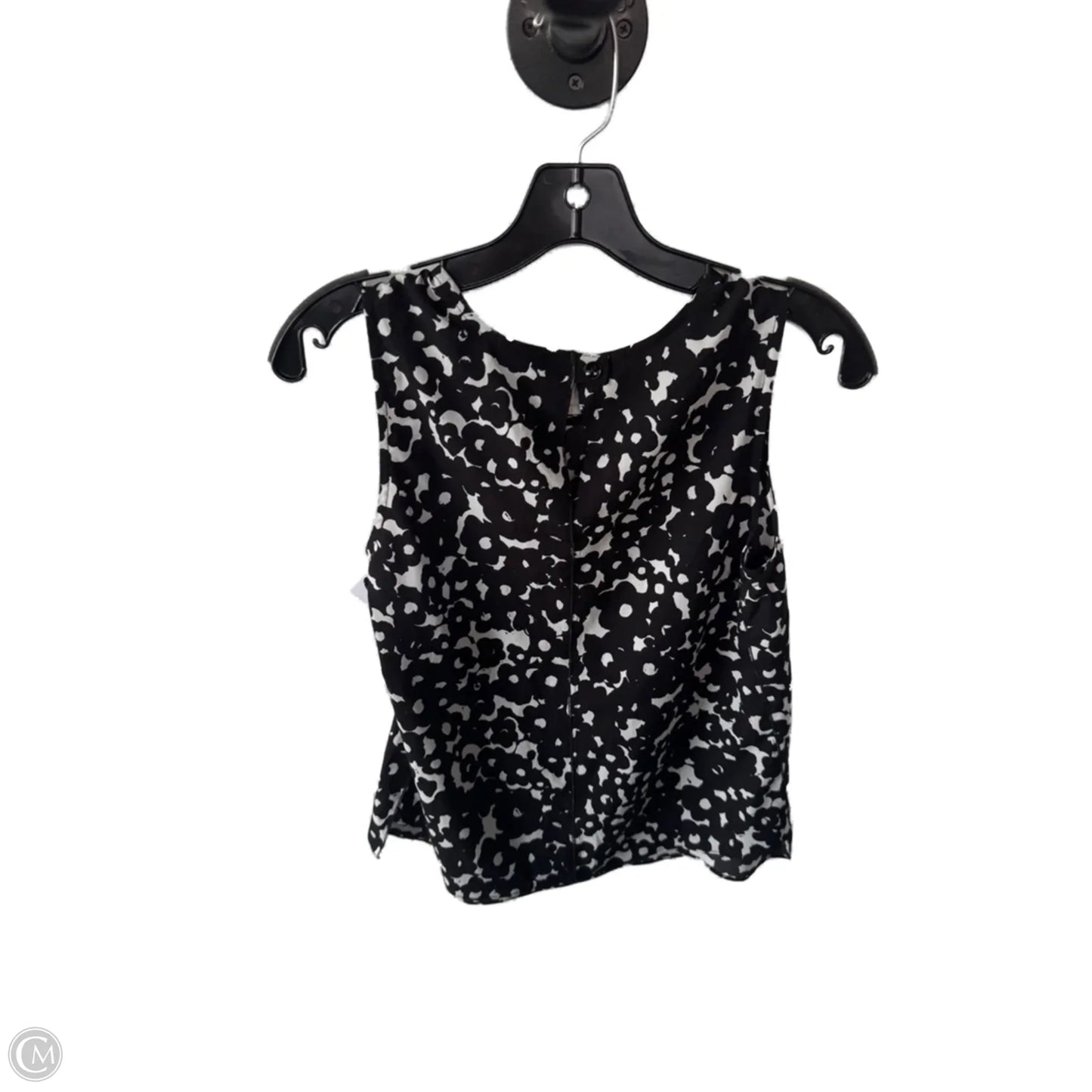 Top Sleeveless By Cabi In Black & White, Size: S