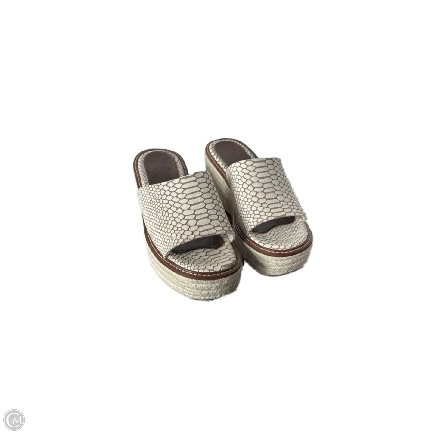 Sandals Heels Wedge By Freebird In Snakeskin Print, Size: 9