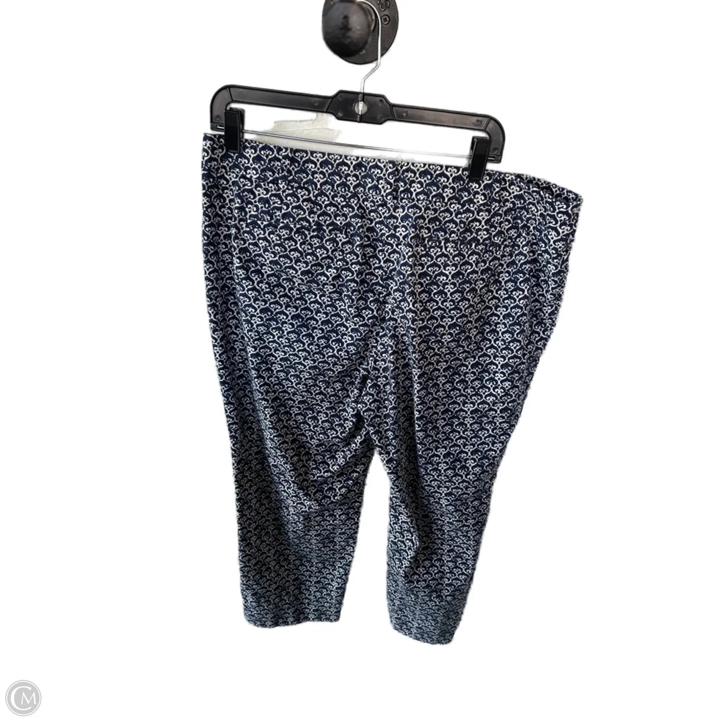 Pants Cropped By Talbots In Blue & White, Size: 14