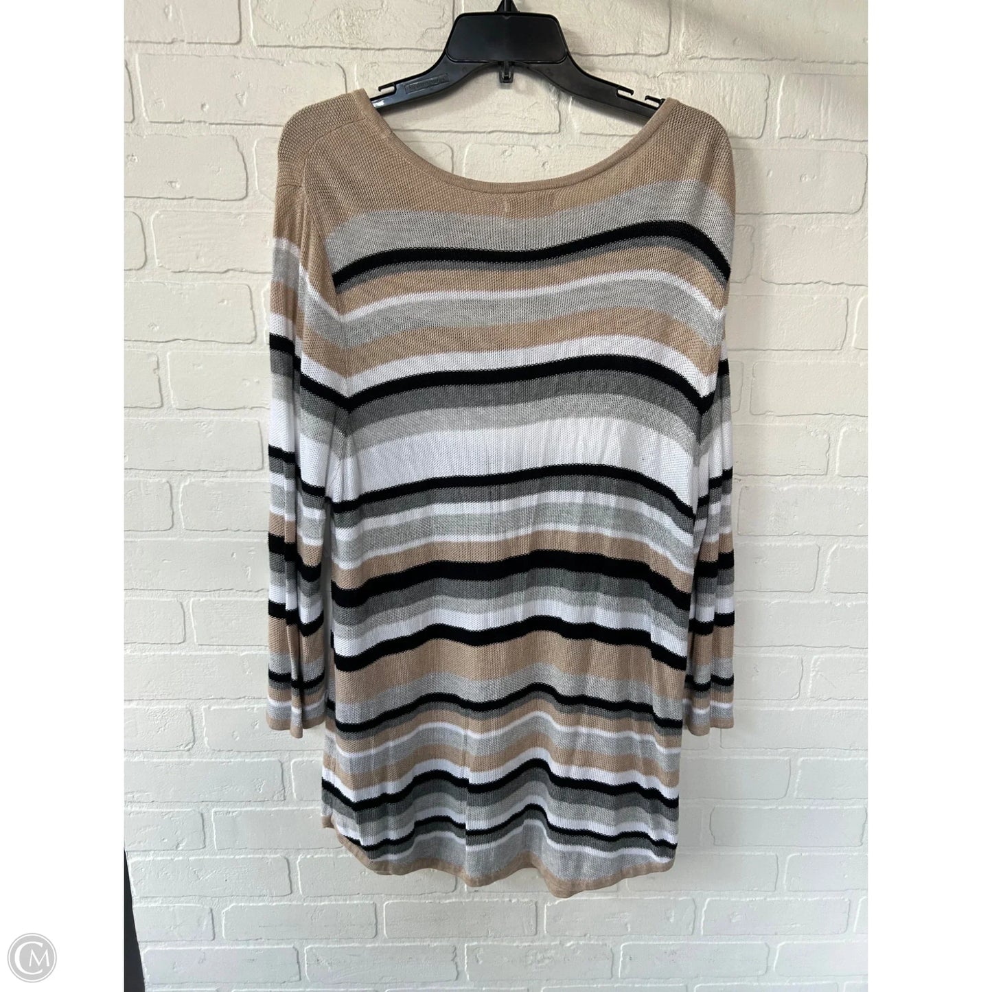 Sweater By Croft And Barrow In Grey & Tan, Size: Xxl