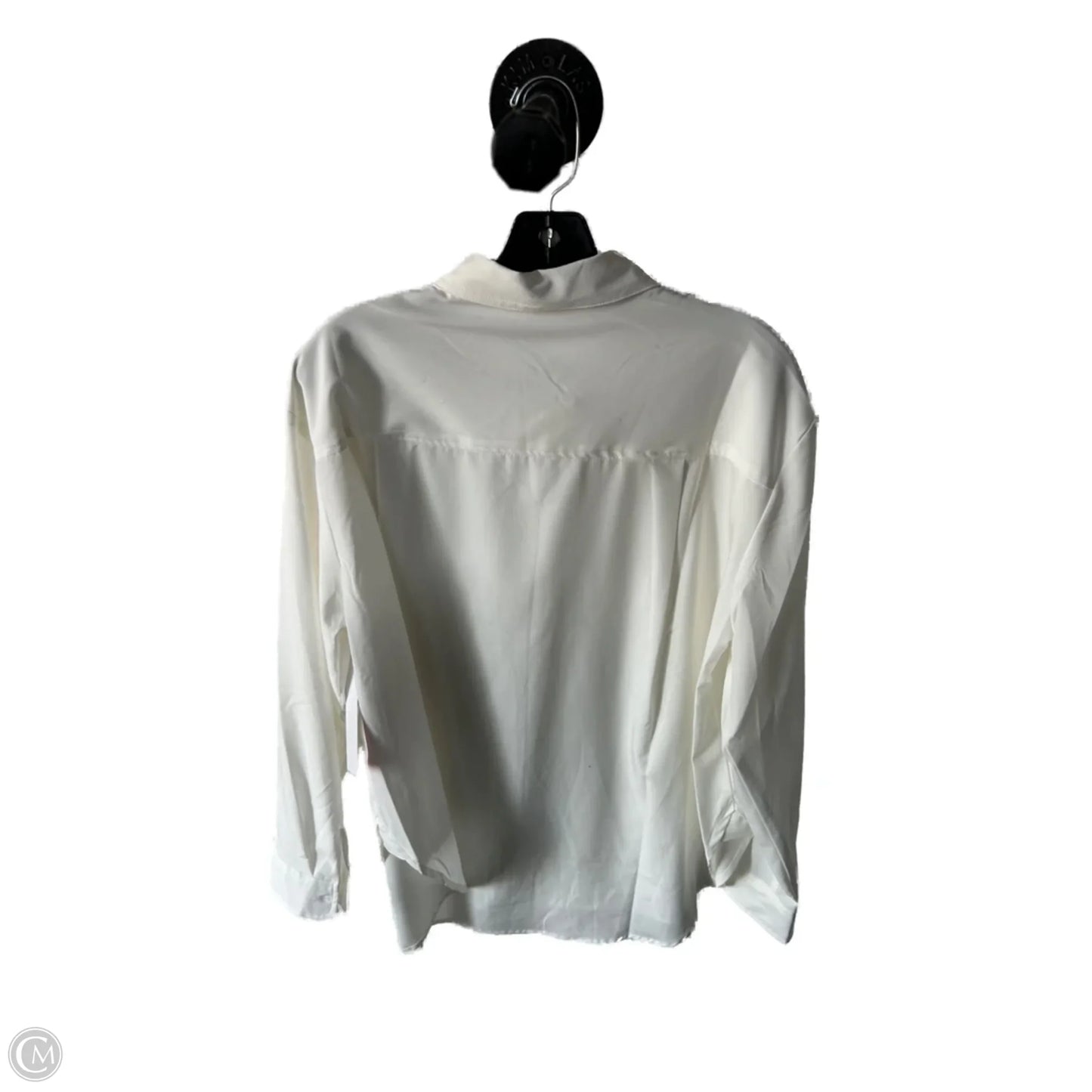 Top Long Sleeve By Clothes Mentor In White, Size: L