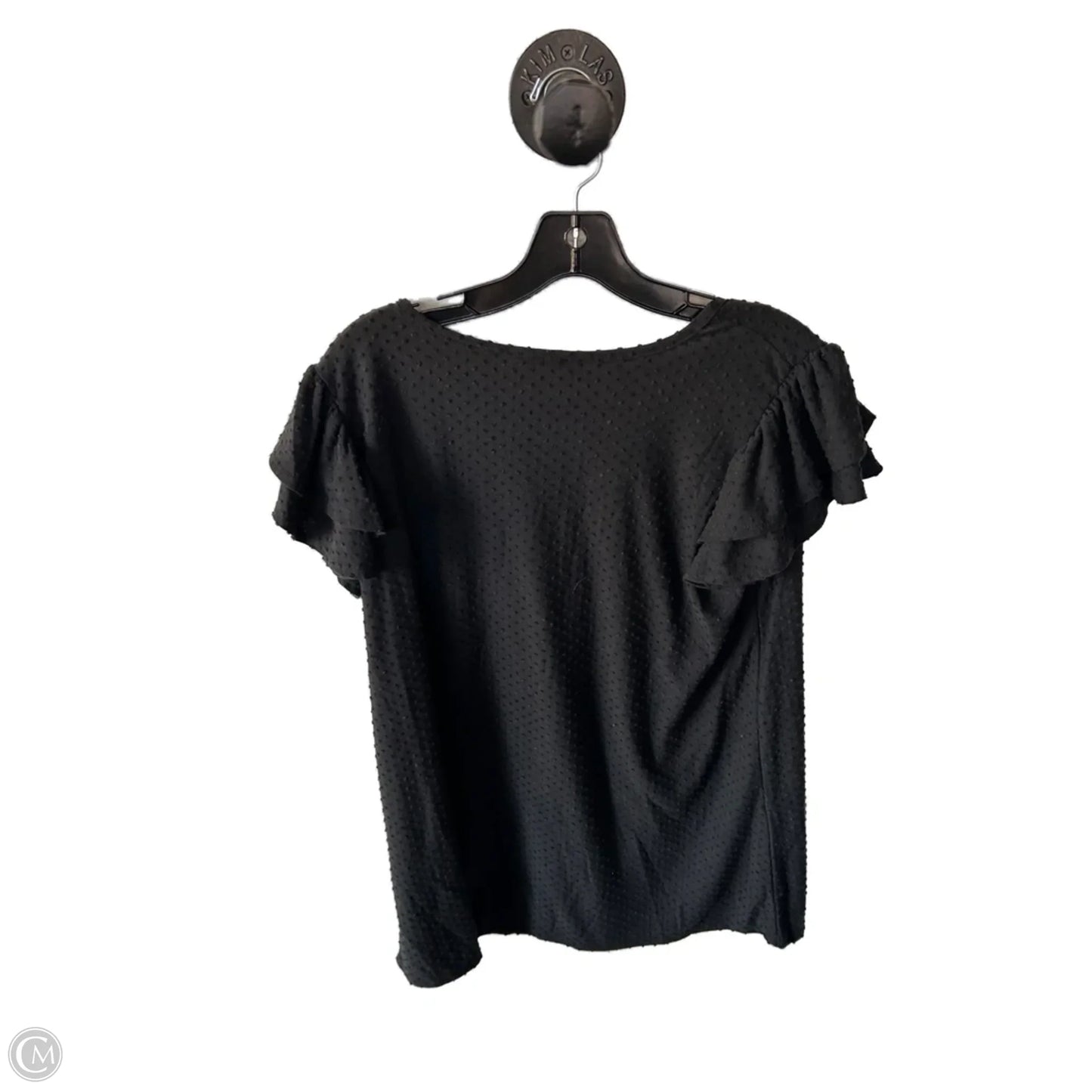 Top Short Sleeve By Clothes Mentor In Black, Size: L