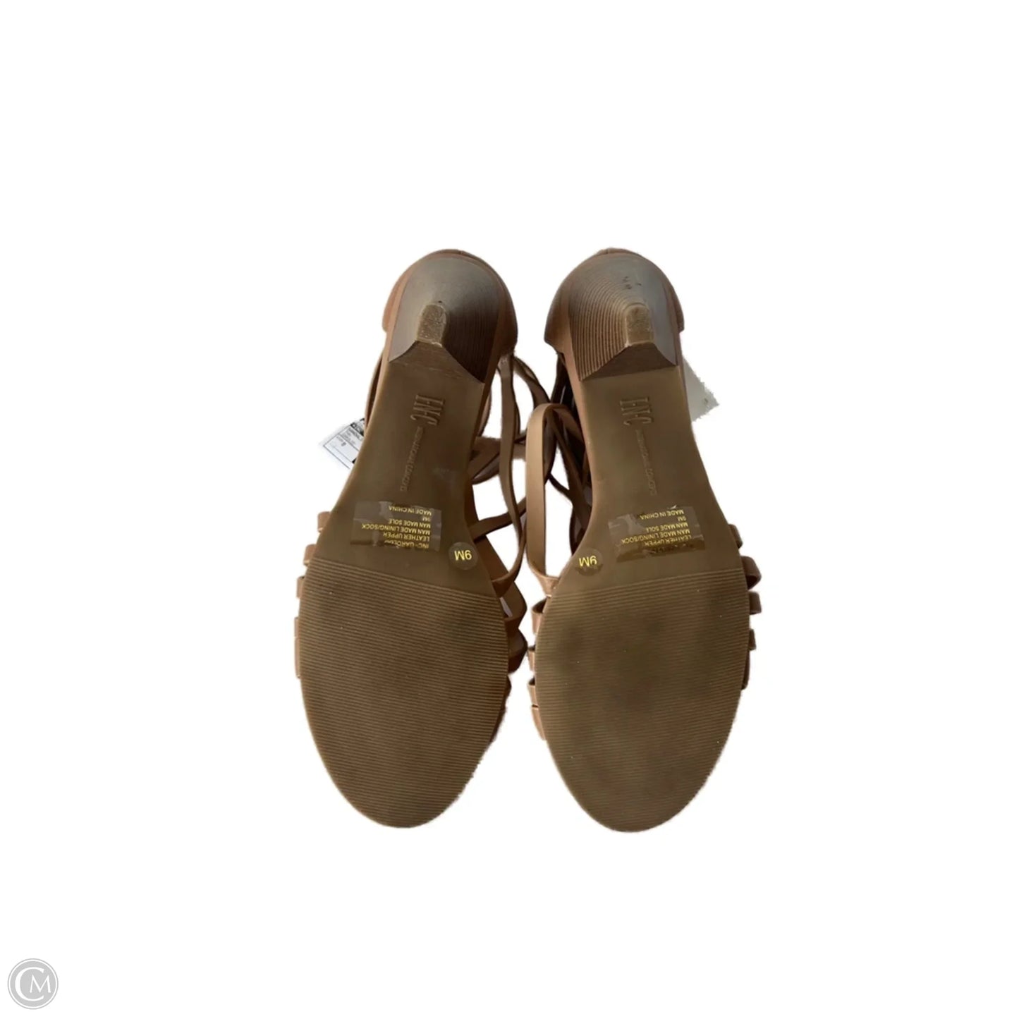 Sandals Heels Block By Inc In Tan, Size: 9