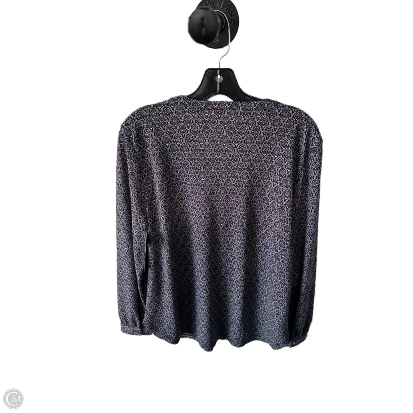 Top Long Sleeve By Ann Taylor In Blue & Red, Size: L