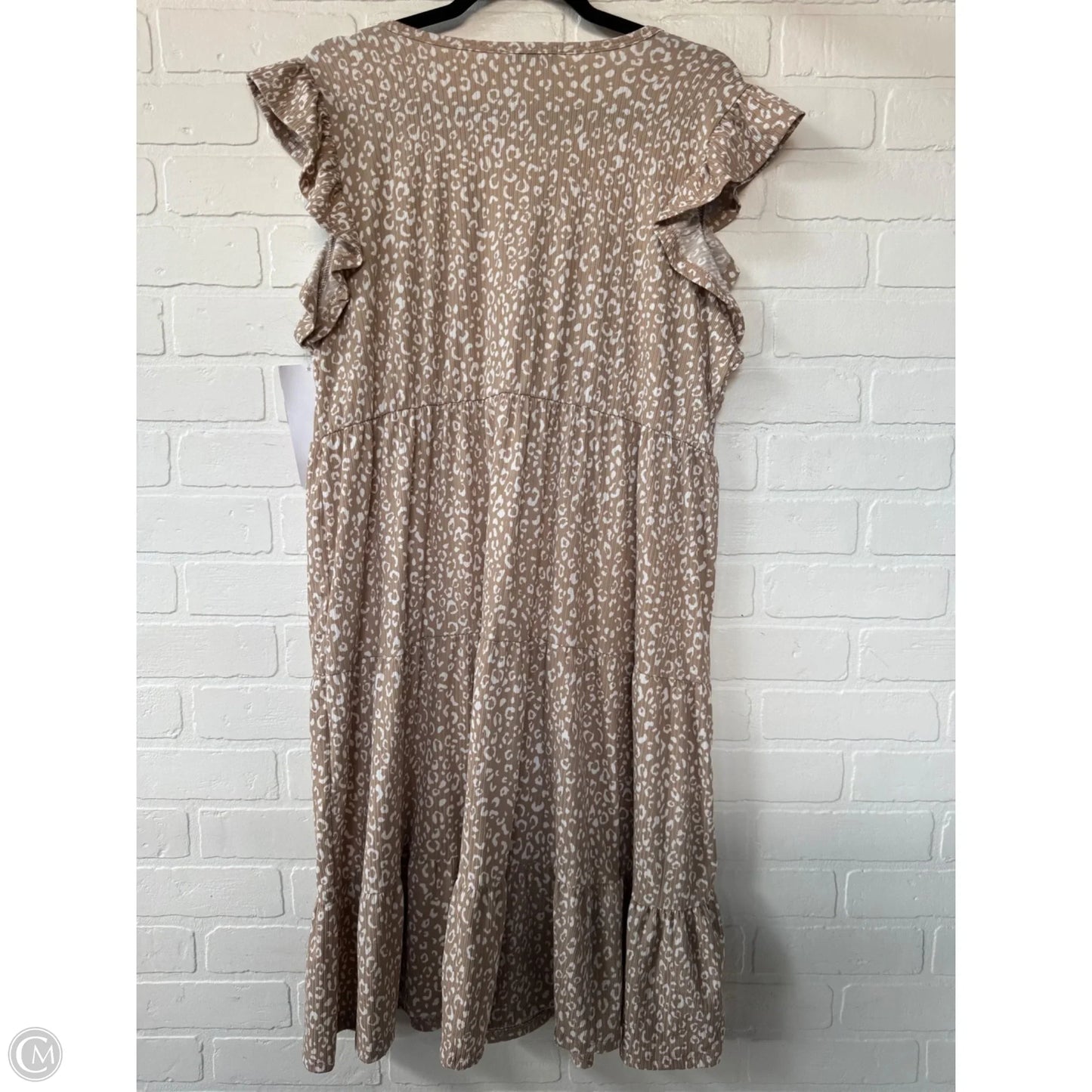 Dress Casual Midi By Heimish Usa In Tan & White, Size: 2x