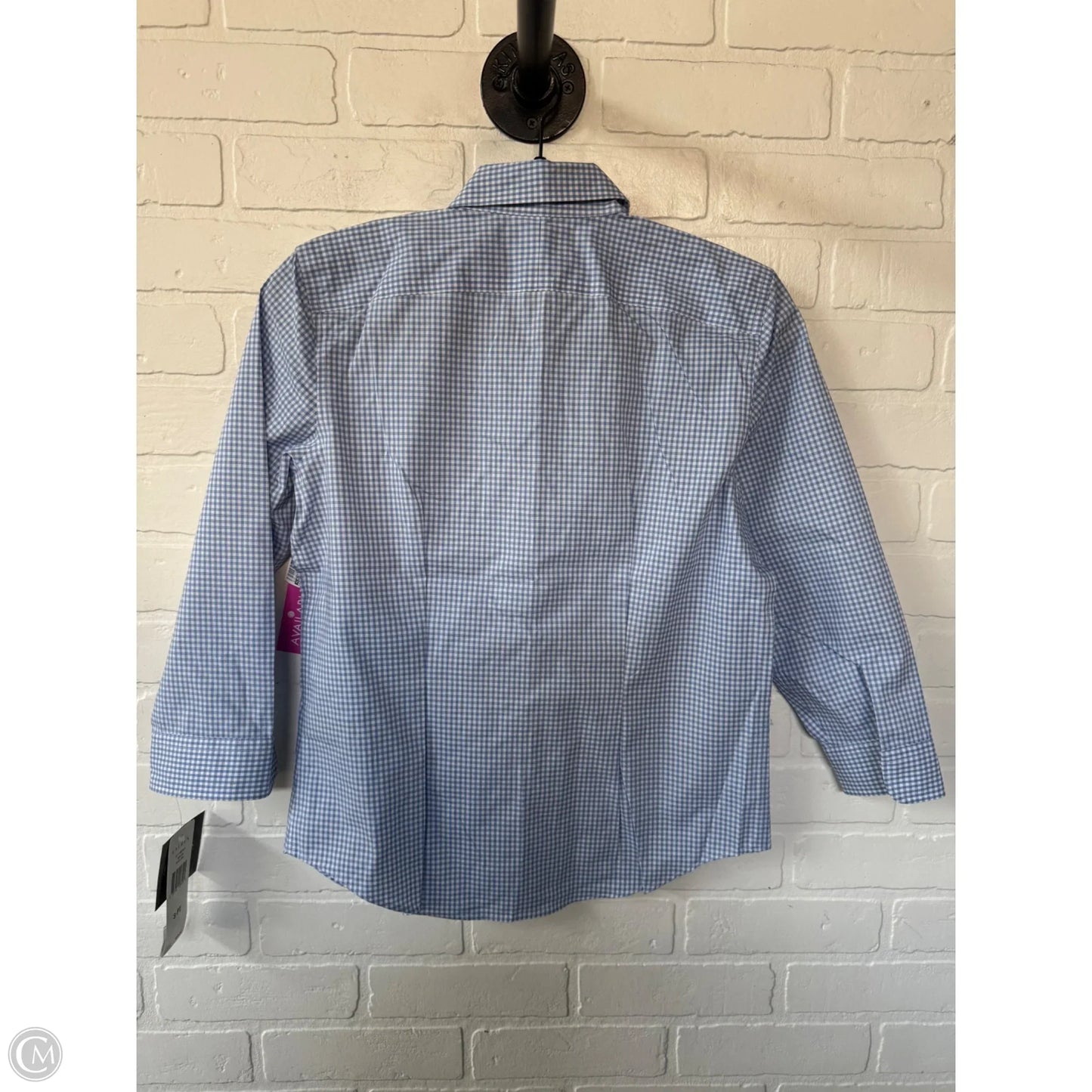 Top Long Sleeve By Lauren By Ralph Lauren In Blue & White, Size: Sp