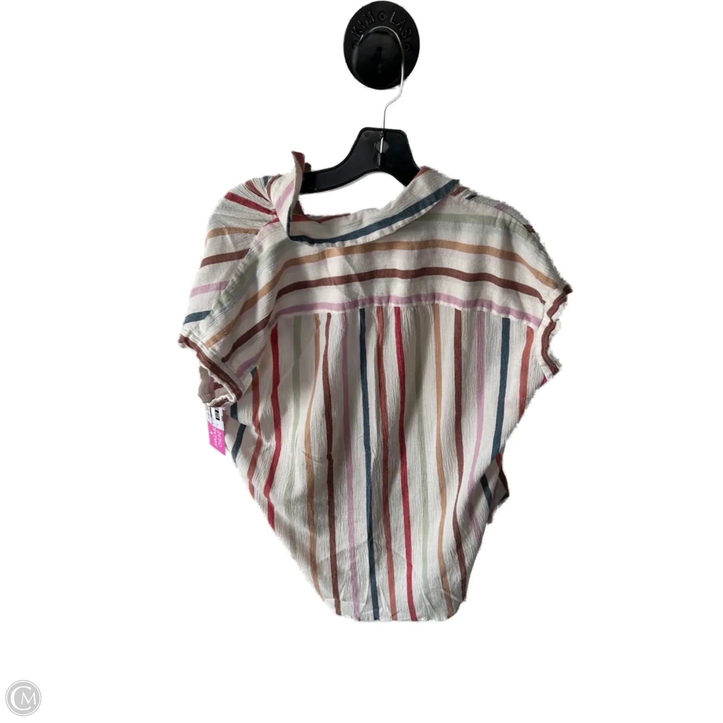 Top Sleeveless By Madewell In Cream & Red, Size: Xs
