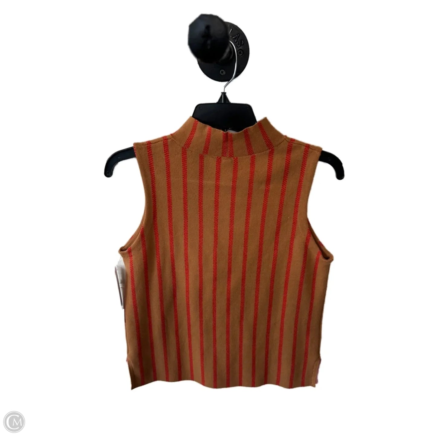 Sweater Short Sleeve By Moth In Brown & Red, Size: S