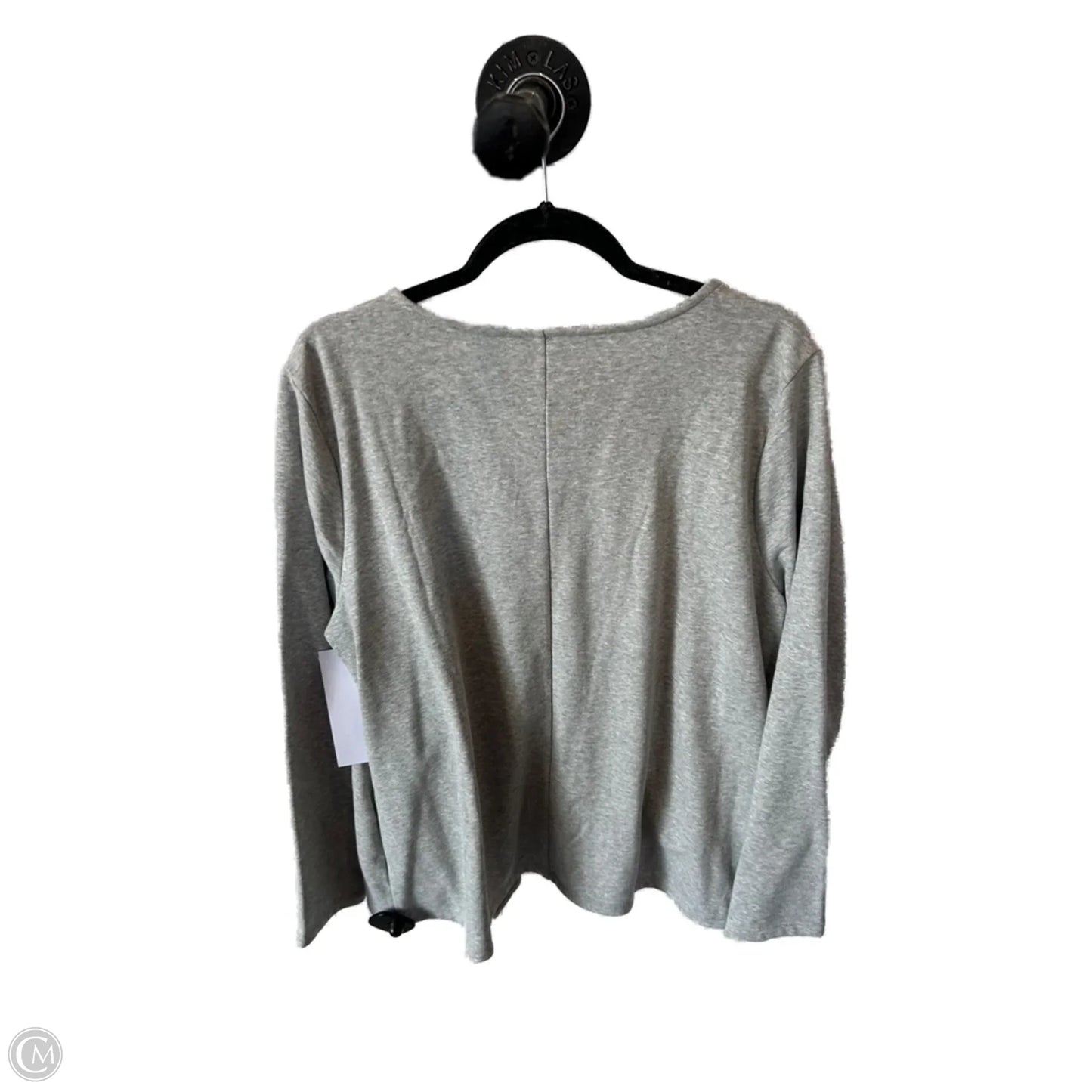 Jacket Shirt By Iman Hsn In Grey, Size: Xl