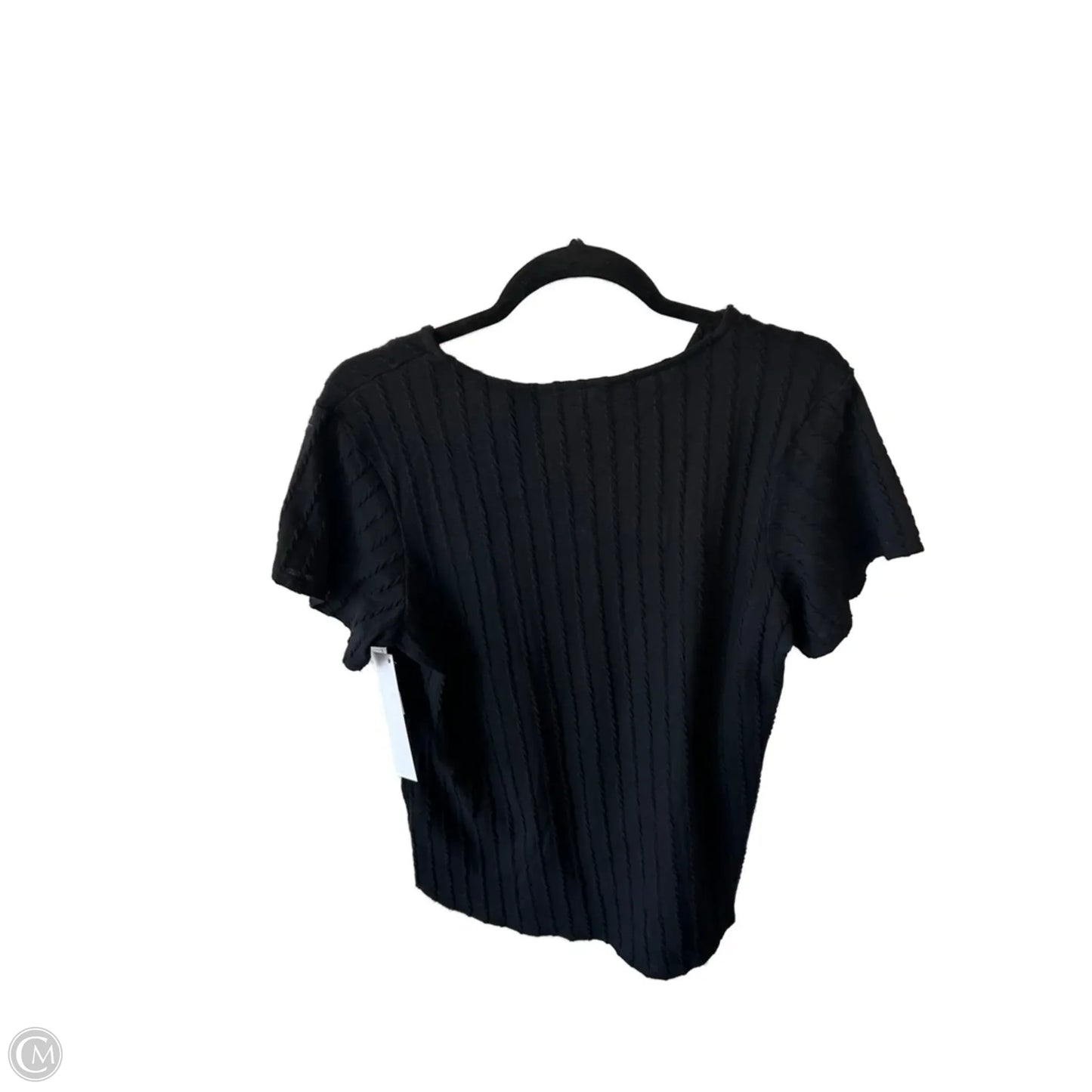 Top Short Sleeve By Weatherproof In Black, Size: S