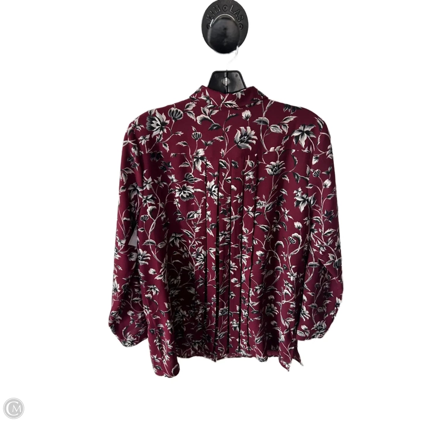 Top Long Sleeve By J. Jill In Red & White, Size: S