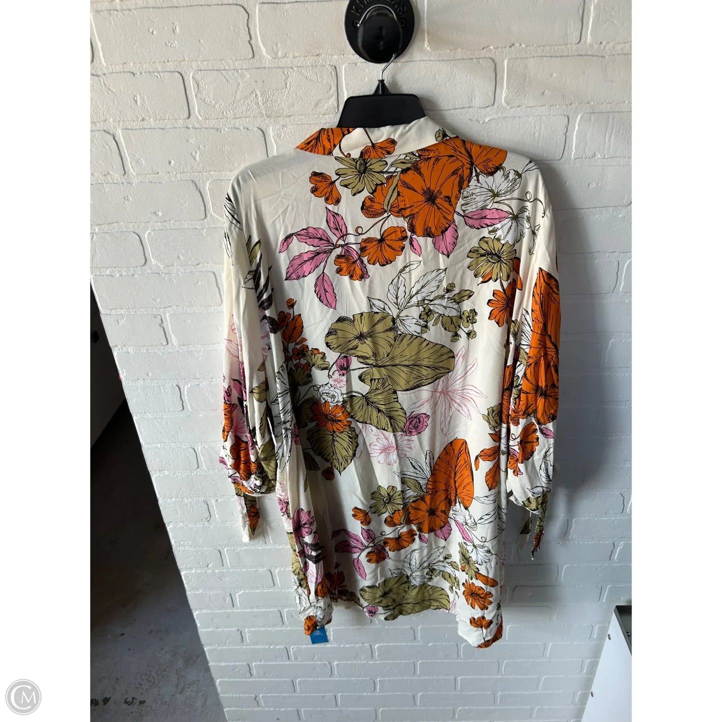 Dress Casual Midi By Cupshe In Cream & Orange, Size: Xxl