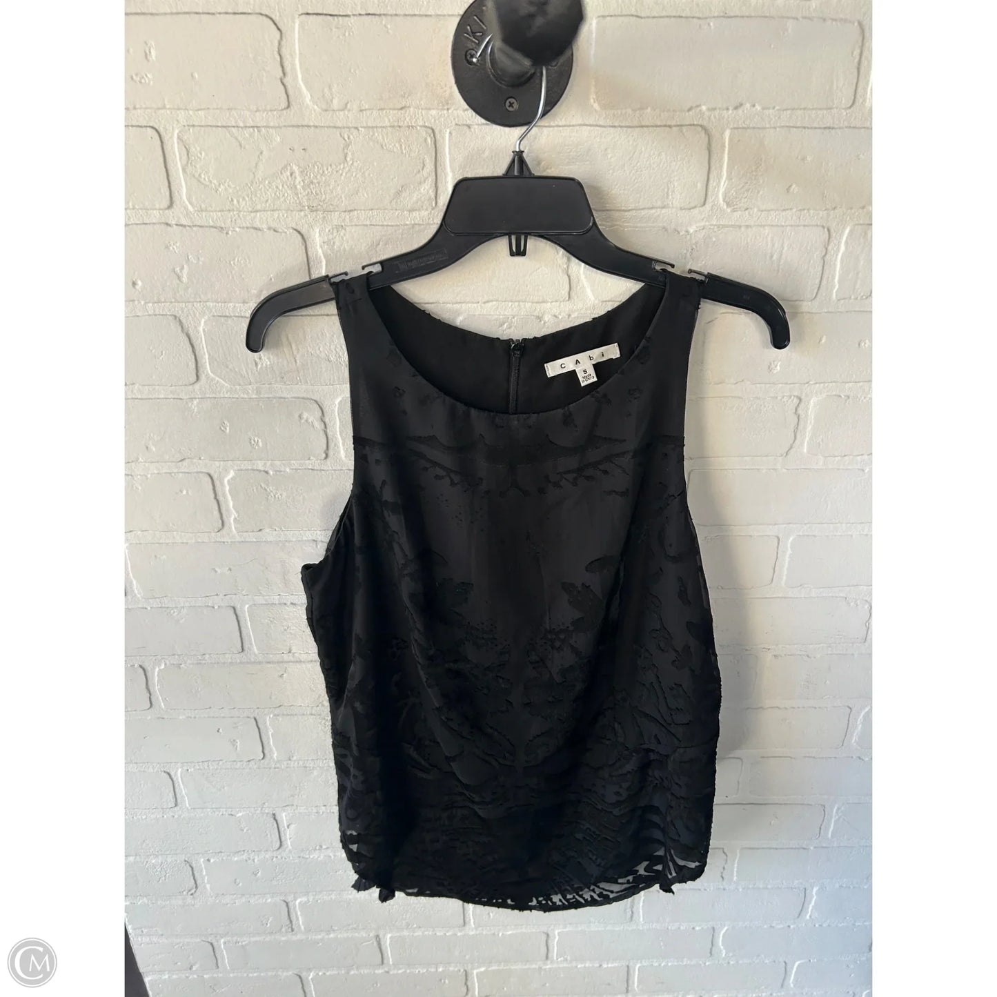 Top Sleeveless By Cabi In Black, Size: S