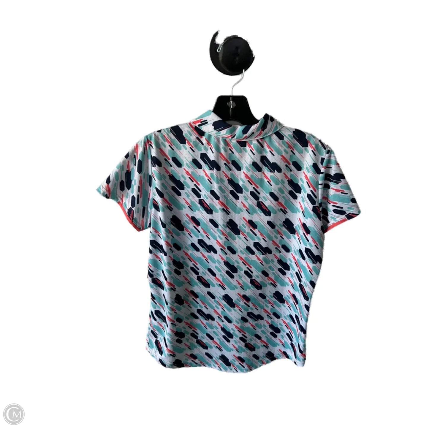 Athletic Top Short Sleeve By Bette And Court In Green & Orange, Size: M